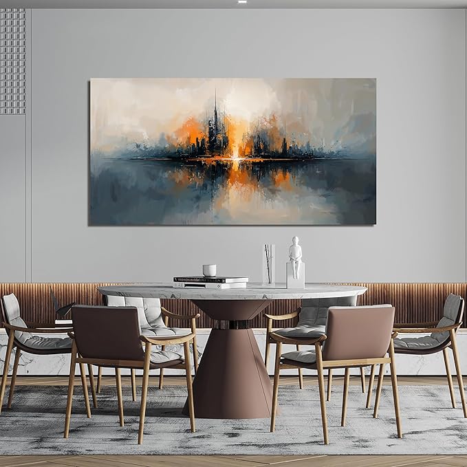 Large Canvas Wall Art Decor Modern Black Wall Art Prints Abstract Canvas Art Wall Decor Wall Art Pictures For Living Room Abstract City Wall Art Decorations Office Home Decor Aesthetic 24" X 48"