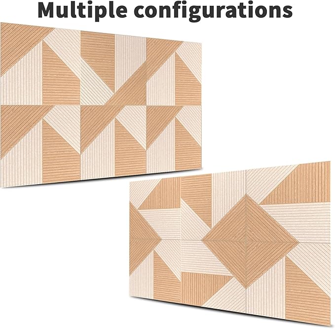 Art3d 6-Pack Self-Adhesive Acoustic Wall Panels for Home Décor, 24 x 24 Inch Soundproofing Panels for Office Studio Bedroom - High Noise Absorption Polyester Fiber, Dawn