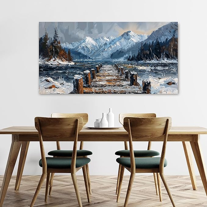 Canvas Wall Art Decor Large Wall Art for Living Room Nature Landscape Wall Art Prints Canvas Art Wall Decor Artwork For Walls Modern Coastal Wall Art Decorations Bedroom Ofiice Kitchen Decor 24" X 48"