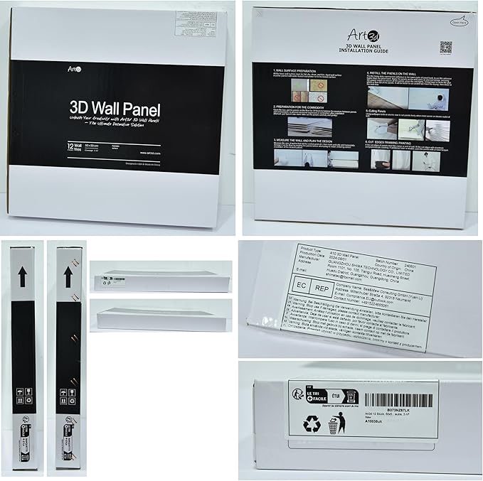 Art3d Textures 3D Wall Panels Antique Gold Diamond Design for Interior Wall Decor Pack of 12 Tiles 32 Sq Ft (PVC)