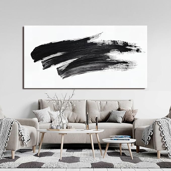 Canvas Wall Art Decor Large Black and White Wall Art Wall Pictures for Living Room Abstract Canvas Art Wall Decor Oversized Abstract Wall Art Prints Artwork for Walls Bedroom Home Wall Art Decor 29" X 58"