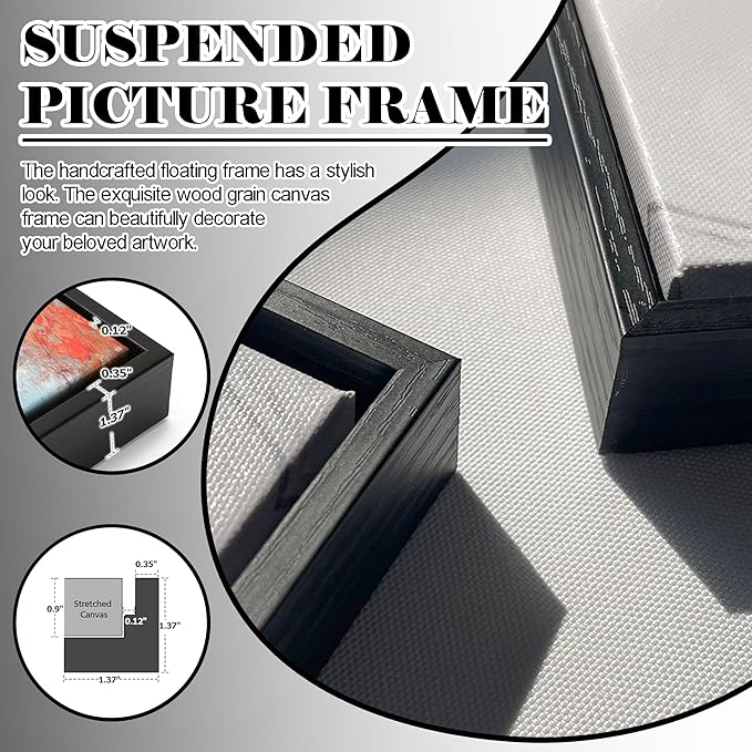 JEAWA Framed Canvas Wall Art - Large Abstract Painting Decor, Inspirational Graffiti Wolf Pictures, Modern Street Art Prints for Bedroom Living Room Bathroom Home Decoration, 29x58 IN