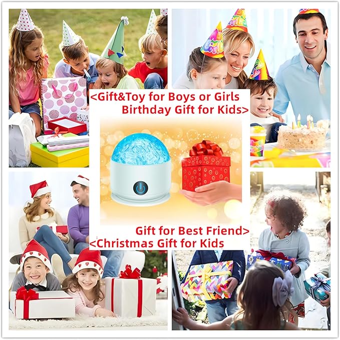 2 in 1 Galaxy Light,16 Color Northern Lights Projector,Ocean Wave Projector Sunset Lamp with Remote Control,USB Recharge Aurora Night Light Projector for Bedroom Home Decor Kids Girl Gift(Aurora&Wave)