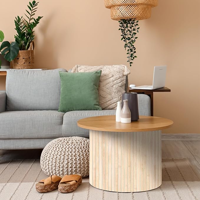 Art3d 48 x 96 Inch Natural Bamboo Wall Panel for Interior Wall Decor, Flexible Pole Wrap Wainscoting Wall Cladding Paneling for Living Room, Bedroom, Office, Kitchen Island, Light-carbonized