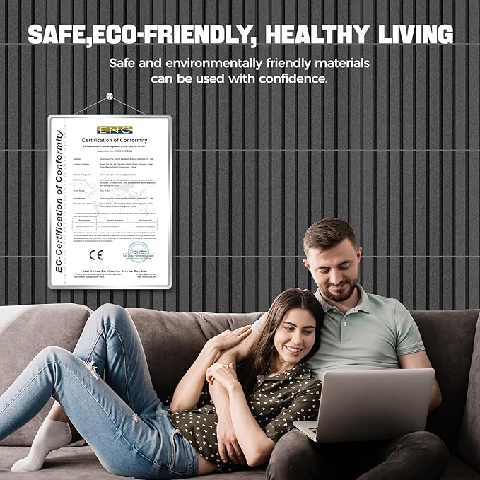 10 Pack Self-Adhesive Soundproof Wall Panels, 15.7 x 15.7 x 0.4 in Sound Proof Foam Panels for Walls, Cork Boards Alternative, Thicker 0.4in, Acoustic Panels, Sound Dampening Panels black