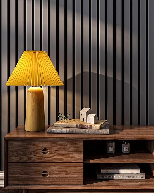 106” x 12.6” Acoustic Wood Wall Paneling, Decorative Sound Proof Panels for Walls and Ceilings, 3D Slat Wood Wall Panels (Set of 40) (Space Grey)