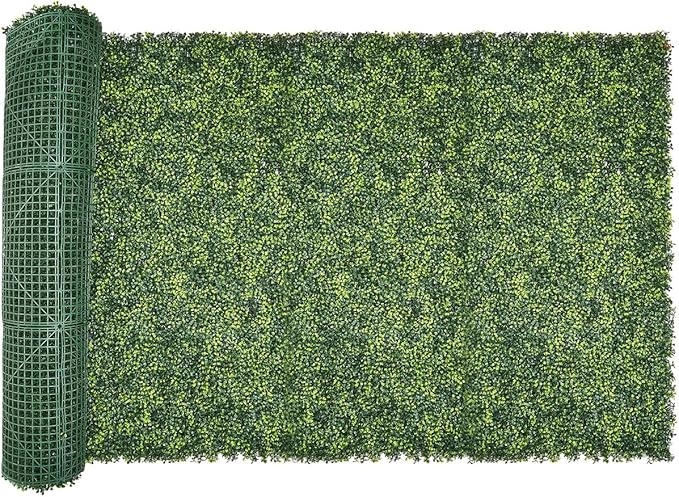VEVOR Artificial Grass Wall Panels, 40 x 120 inch, Milan Grass Greenery Boxwood Panel for Indoor Outdoor Green Decor & Ivy Fence Covering, Privacy Backdrop Wall Hedge Screen for Garden