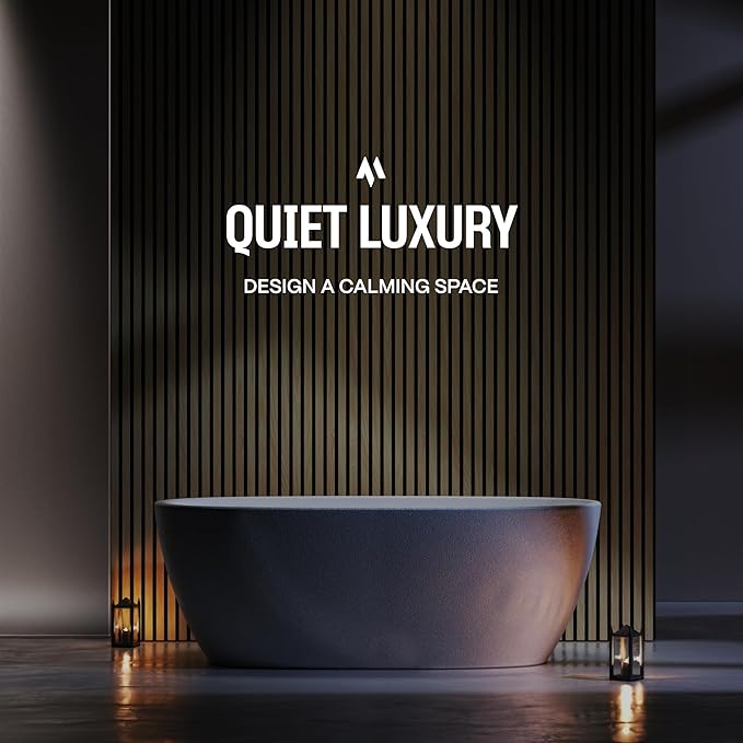 2-Pack Wood Panels for Wall - Acoustic Wood Slat Wall Panels, Soundproof Wooden Paneling for Interior Decor