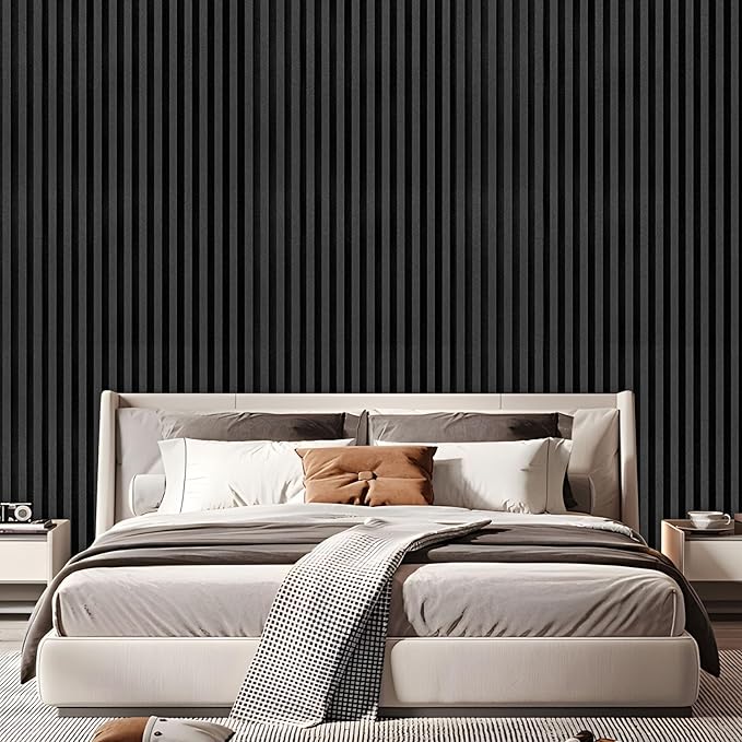 Acoustic Foam Panels, 48 x 24 x 2 inches, 2 Pack Soundproof Foam Wall Panels High Density Noise Canceling Studio Foam for Echo Absorption Home Office (Black 2 Pack, 48" x 24" x 2")