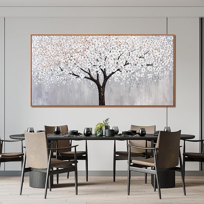 Canvas Wall Art Decor Artwork for Walls Framed Black and White Wall Art Prints Large Tree of Life Wall Art for Living Room Art Work for Wall Decor Bedroom Office Wall Art Decor 29"X58"