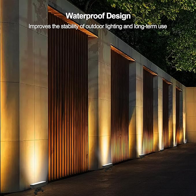Wall Washer Light – Smart LED Landscape Spotlights with 6CCT Adjustable Color Temperature, Dimmable 1%-100%, Waterproof IP65, RF Remote & App Control, Timer Function, Easy Installation