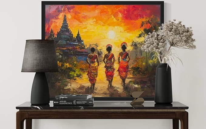Cambodia Art Print Poster, Asia Oriental Countries Culture Wall Art Asian Paintings for Bedroom Bathroom Living Room Decor 97 (Cambodia, 24 x 36 inches, Unframed)