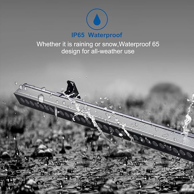 LED Wall Washer Light with RF Remote, 144W RGBW+5000K Landscape Linear Wall Wash Light Bar, 40'' Color Changing Spot Light for Indoor Outdoor Building, Weddings, Commercial Lighting