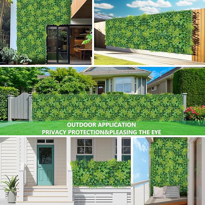 Artificial Grass Wall 40"x120"(33.33 SQFT), Boxwood Wall Panels UV-Protected Greenery Privacy Hedge Screen for Indoor Outdoor Patio Balcony, Party Garden Fence Decor