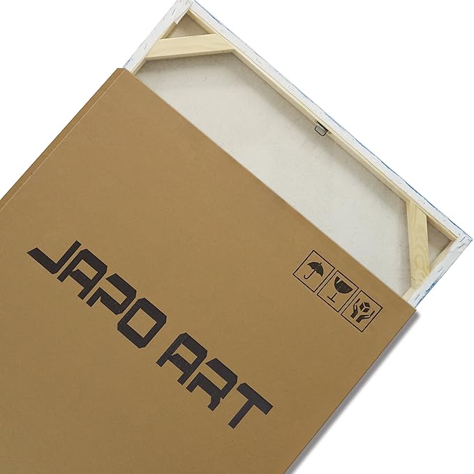 JAPO ART Delicate Coral by PI Creative Art Modern Ocean Marine Animal Artwork Wall Pictures Vintage Giclee Print on Canvas Framed for Living Room Bedroom Decor 20 x 20 inch x 3 pcs