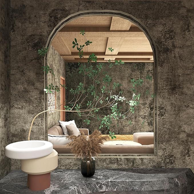 JSEVEM 31"×157" Extra Wide Thick Light Brown Grey Concrete Wallpaper Peel and Stick Industrial Brown Gray Concrete Cement Contact Paper Vinyl Self Adhesive Tile Stickers for Bedroom Bathroom Gym Walls