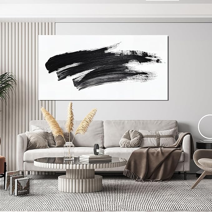 Canvas Wall Art Decor Large Black and White Wall Art Decorations Wall Pictures for Living Room Abstract Canvas Art Wall Decor Abstract Wall Art Prints Artwork for Walls Bedroom Home Wall Art Decor 24"X48"