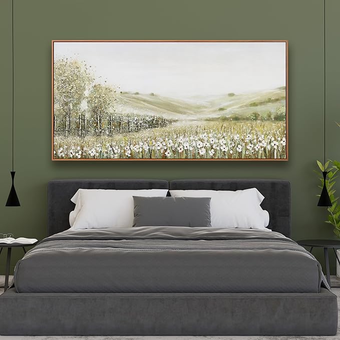 Canvas Wall Art Decor Home paintings Wall Art Prints Modern Framed Wall Decorations Natural Mountain Wilderness Landscape Artwork for Living Room Bedroom Kitchen Office Decor 24×48 inch