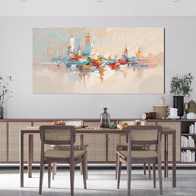 Canvas Wall Art Decor Large Wall Art Pictures for Living Room Abstract Canvas Art Wall Decor Colorful Abstract Wall Art Prints Artwork for Walls Wall Art Decorations Bedroom Home Decor 24" X 48"