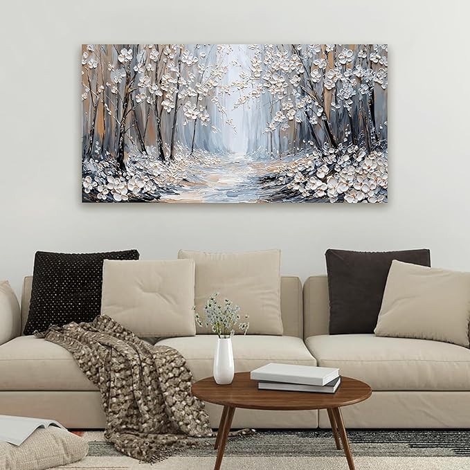 Canvas Wall Art Decor Wall Art Pictures for Living Room Art Work for Wall Decor Landscape Forest Wall Art Prints Modern Flowers Wall Art Decorations Artwork for Walls Bedroom Office Decor 20" X 40"
