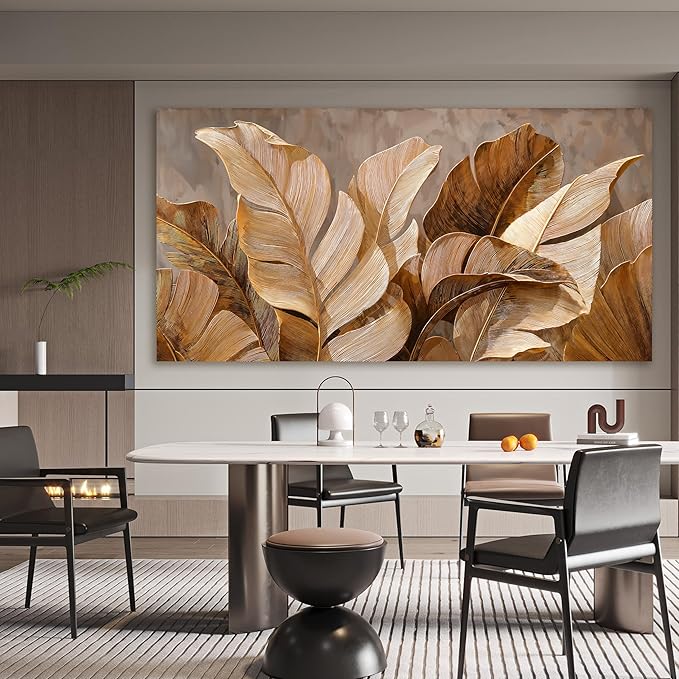 Canvas Wall Art Decor Wall Art Pictures for Living Room Large Botanical Wall Art paintings Artwork for Wall Decor Brown Modern Wall Art Decor Artwork for walls Bedroom Office Wall Decor 24" X 48"