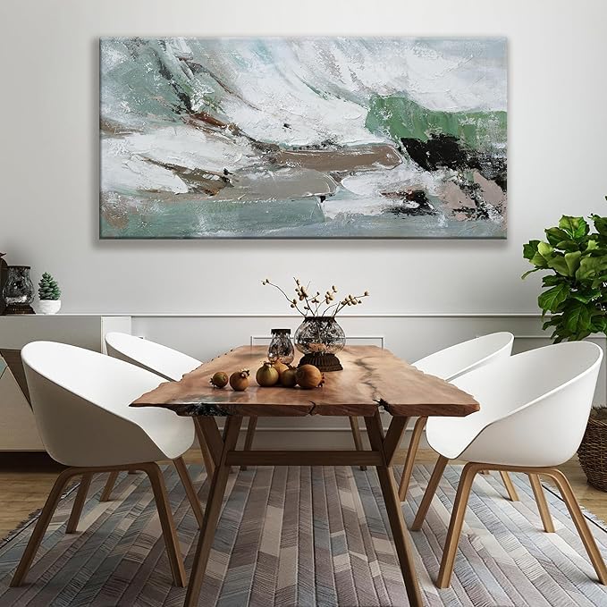 Canvas Wall Art Decor Large Canvas Wall Art For Living Room Modern Green Wall Art Decor Abstract Art Colorful Abstract Wall Art Prints Large Art Work For Bedroom Office Kitchen Wall Decor 29" x 58"