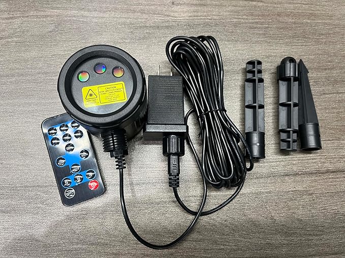 Christmas Laser Projector Light Outdoor: RGB 3 Colors Firefly Moving Laser Lights, IP65 Waterproof Star Projector Lights Show Decor for Garden Yard Holiday Party, Christmas Halloween New Year Gift