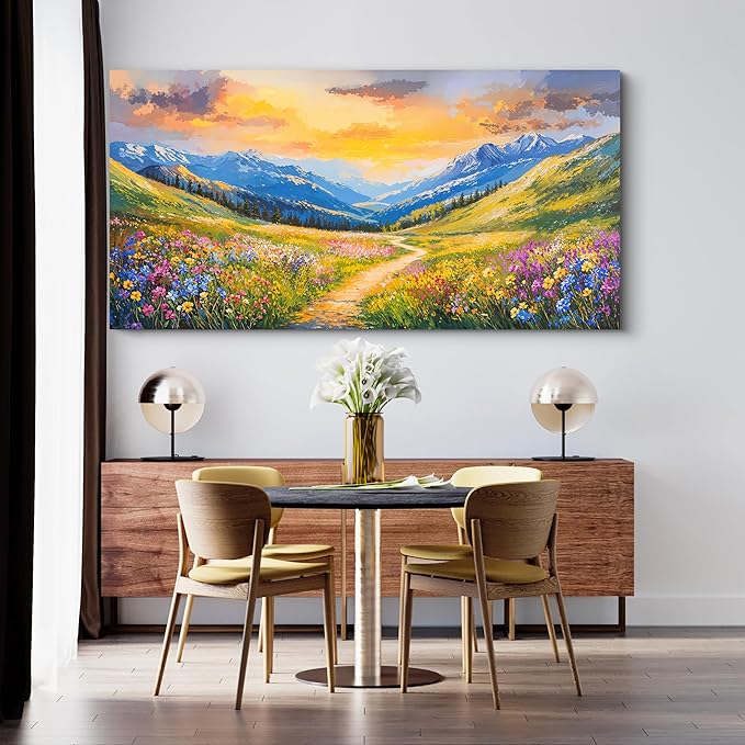 Canvas Wall Art Decor Large Wall Art Pictures for Living Room Nature Landscape Wall Art Prints Canvas Art Wall Decor Modern Botanical Wall Art Decor Artwork for Walls Home Office Wall Decor 24" X 48"