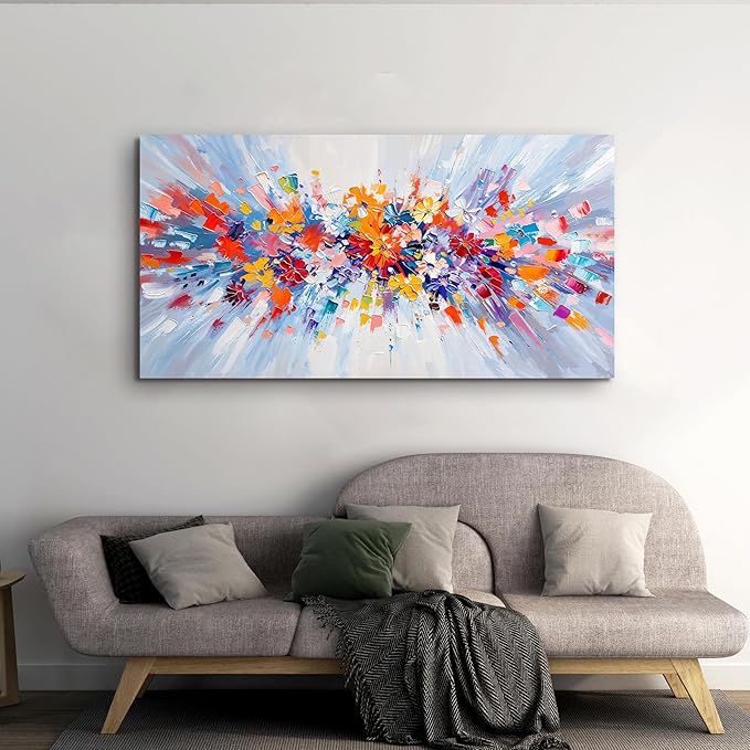 Abstrcat Canvas Wall Art Decor Wall Art Pictures for Living Room Modern Colorful Wall Art Prints Abstrcat Canvas Art Wall Decor Flower Wall Art Decorations Artwork for Walls Home Office Decor 20" X40"