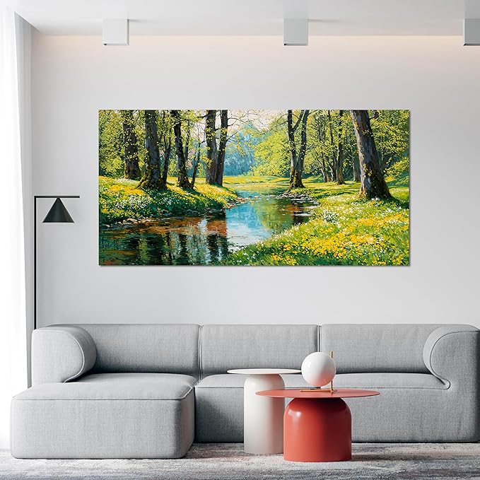 Canvas Wall Art Decor Wall Art Pictures for Living Room Modern Landscape Wall Art Prints Canvas Art Wall Decor Nature Botanical Wall Art Decorations Forest Artwork for Walls Home Office Decor 20"X40"