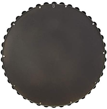 Madison Park Round Mirror, Metal Frame Circle Mirror 36 inch, Wall Art Decor Mounted Hanging for Entryway, Bathroom, hallway, Living Room, Vanity, Marlowe, Silver