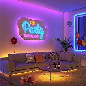 16.4ft WiFi RGB Rope Lights with Music Sync, Waterproof Flexible Dimmable Smart LED Strip Lights for Bedroom with Remote and Adapter, Compatible with Alexa, Indoor Outdoor Decor