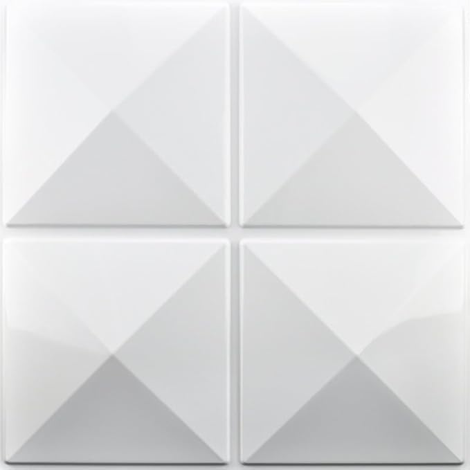 Art3d Decorative 3D Wall Panel, 32 Sq.FT PVC Interior Wall Decor for Living Room, Bedroom, Lobby, Office, Shopping Mall, White