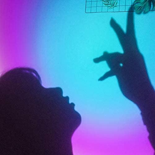 Balkwan Sunset Lamp Projection Rotation Rainbow Projection Lamp Led Romantic Visual Led Light Network Red Light with USB Modern Floor Stand Night Light Living Room Bedroom Decor (Rainbow Purple)