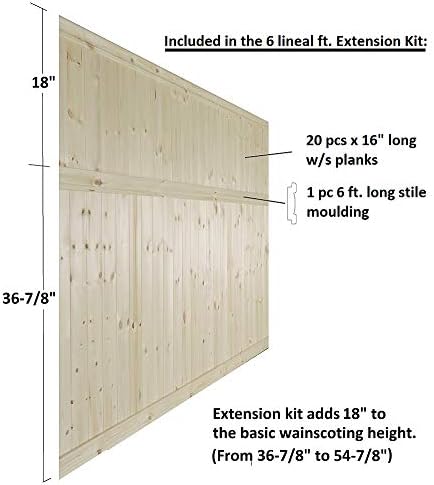 Allwood Beaded Knotty Pine Wainscot Kit, 48 Lineal Feet of wall