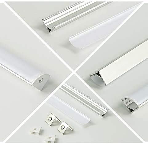 Cabinet Lighting, 4pcs 12" V-Shape Bright LED Light Bars for Under Cabinet, Gun Safe, Locker, Closet, Under Counter, Shelf, Showcase - 1200lm 12W - Pure White (6000K)