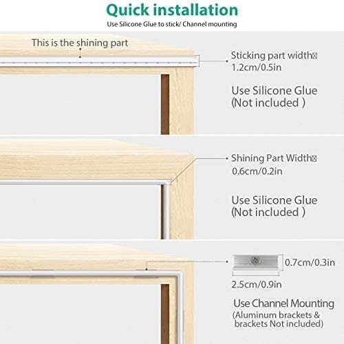 Lamomo LED Neon Rope Light, 12V White Neon LED Strip Light, 16.4ft/5m Dimmable Waterproof Strip Lighting, Silicone DIY Sign for Bedroom Indoor Home Decor (Power Adapter Included)