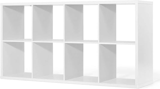 CAPHAUS Sturdy Room 13-Inch Cube Storage Organizer Shelf, with Extra Thick Exterior Edge, Open Storage Shelf Divider, Bookcase, 6-Cube / 8-Cube / 9-Cube, Colors Available in Rustic Grey Oak and White