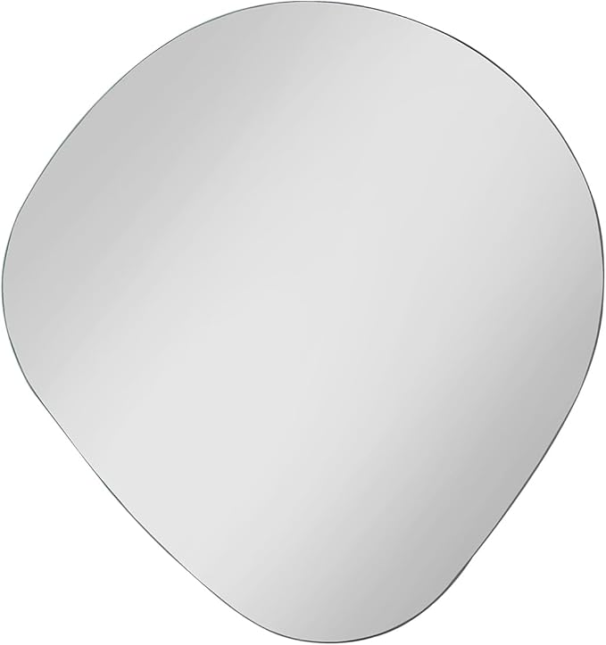 BST FURNH Irregular Wall Mirror, 20'x20 Wavy Asymmetrical Frameless Design for Bathroom, Bedroom, Living Room, or Entryway - Modern Decorative Wall Decor