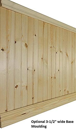 Allwood Beaded Knotty Pine Wainscot Kit, 48 Lineal Feet of wall