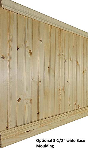 Allwood Beaded Knotty Pine Wainscot Kit, 18 Linear Feet of Wall Length