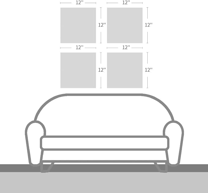 JAPO ART White Sea Shells Pictures Coastal Beach Canvas Wall Art Picture Vintage Seashell Giclee Print on Canvas Stretched for Living Room Bedroom Wall (White shells Eva Watts, 12x12Inchx4pcs)