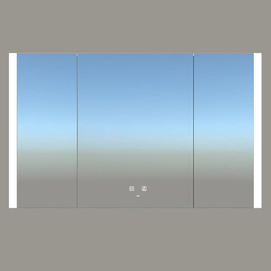 KWW LED Lighted Bathroom Medicine Cabinet with Sockets & USBs, Defogger, Dimmable, 3 Color Light Makeup Mirror, Easy to Install, Wall Mounted Cabinet (Three-Door, 41 * 28)