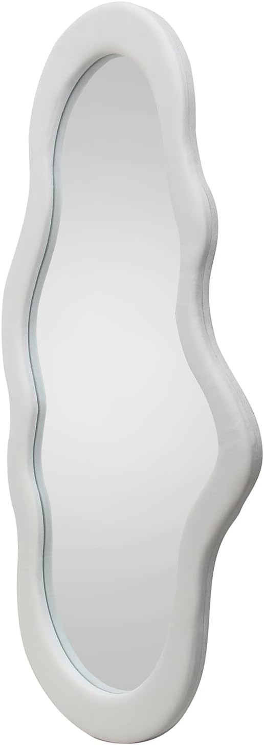 BST FURNH Small Cloud Mirror - Unique 44x21 Inch Full Length Wall Mounted Tall Mirror for Bedroom, Bathroom, Living Room