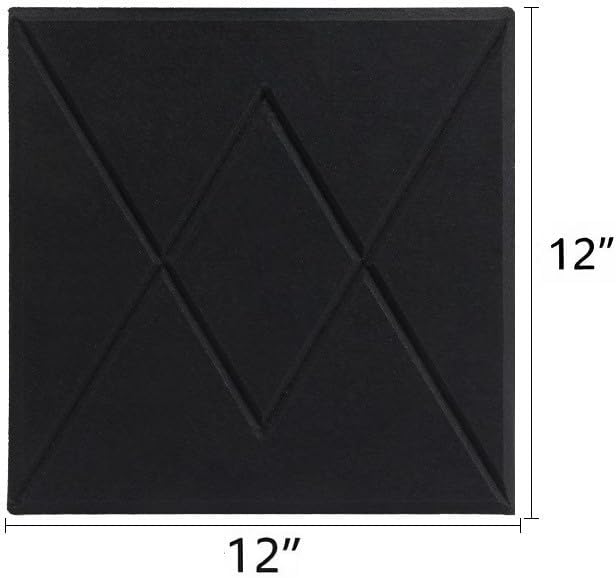 12 Pack of Self-Adhesive Soundproof Panels, 12"x12"x0.4" Polyester Soundproof Foam Panels, Decorative Noise Reduction Wall Panels, Acoustic Panels for Walls, Ceilings and Doors