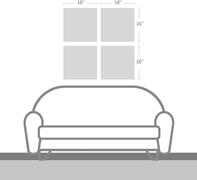 JAPO ART Neutral Shells Eva Watts by PI Creative Art Modern seashells Canvas Wall Art Vintage Pictures Giclee Print on Canvas Stretched for Living Room Bedroom 16x16Inchx4pcs