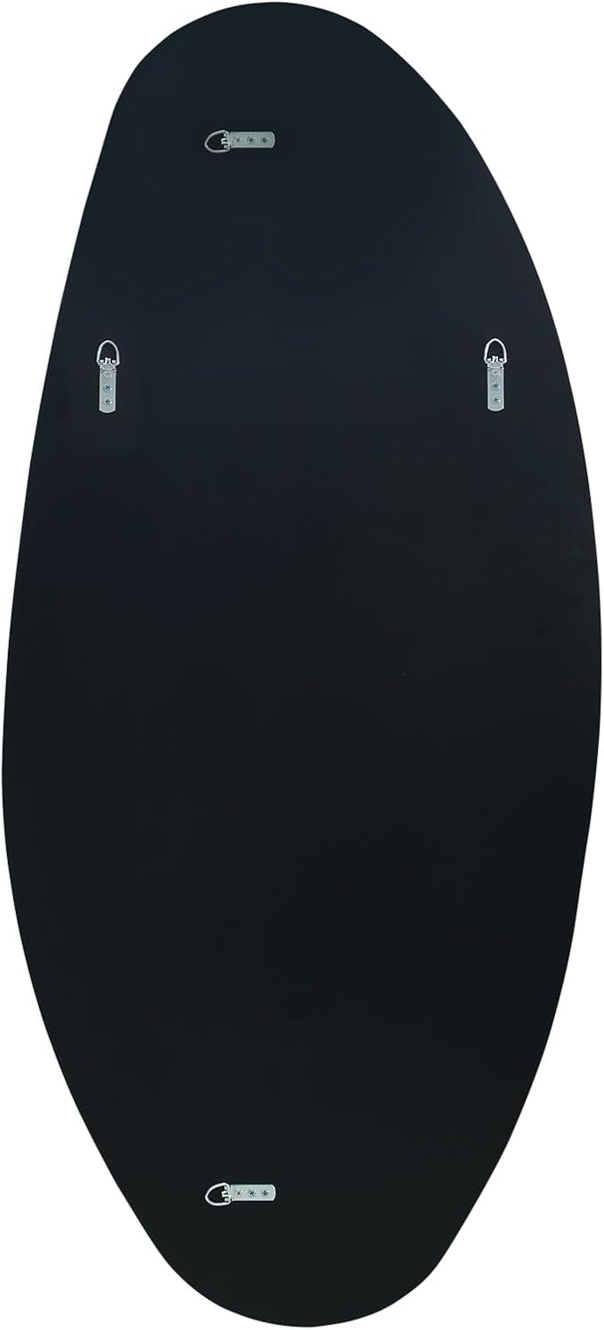 BST FURNH Water Drop Mirror 47x23 Inch - Full Length Frameless Mirror, Unique Irregular Design for Bedroom & Bathroom