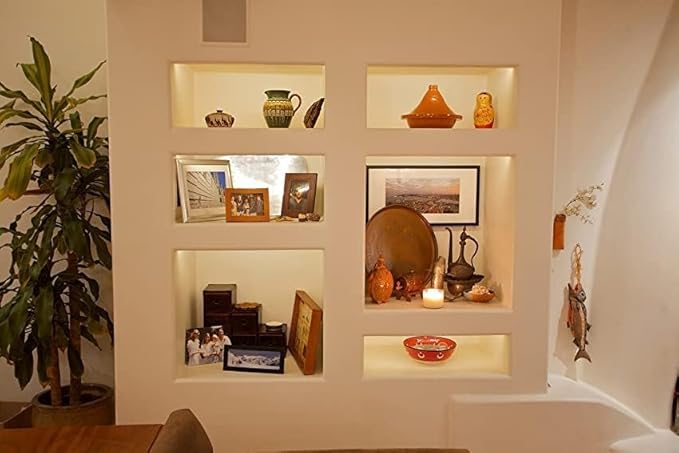 Cefrank Under Cabinet Lighting Bookshelf Light Bar - UL-Listed - Low Profile - Energy Saving - Cool to Touch - Soft Warm White