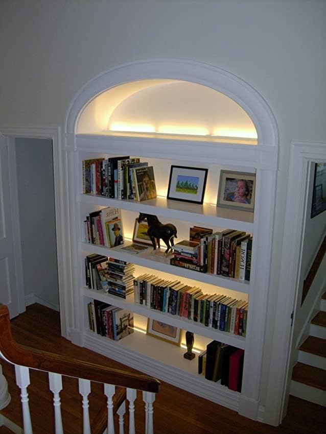 Cefrank V-Shape Under Cabinet Lighting Kit - 4pcs 12" Dimmable Slim LED Light Bars for Showcase Shelf Seamless Illumination - 1200lm, 12W - Warm White 3000K