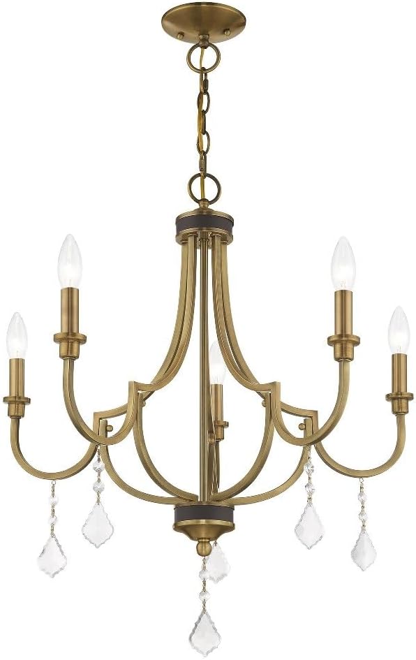 Livex Lighting 5 Lt Antique Brass Chandelier